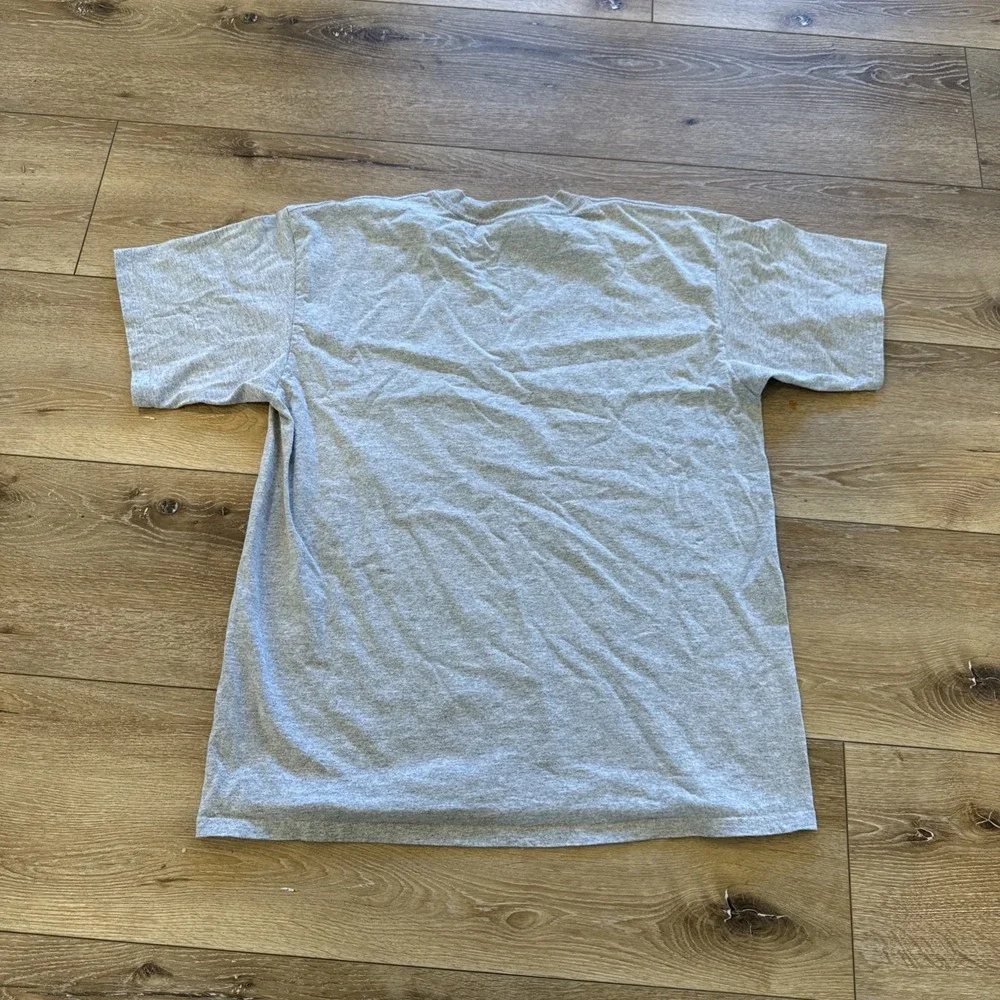 Vintage Nike Shirt Mens L 90s Retro Gray Logo Cotton Essential - Picture 2 of 7
